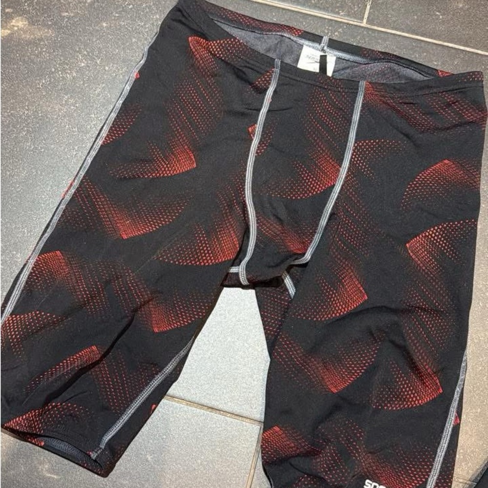Speedo Kids Swim Trunks - Black and Red